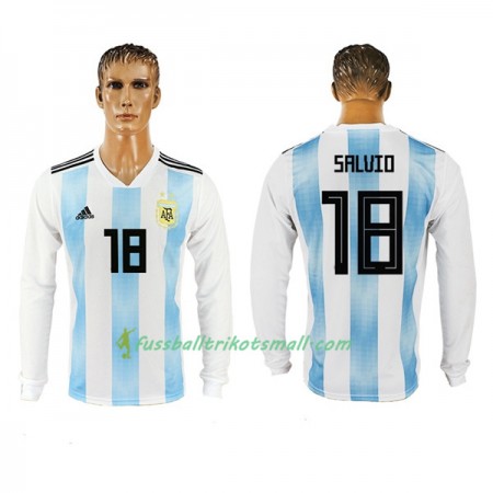 Fußballtrikots Argentinien Salvio 18 WM 2018 Langarm Heimtrikotsatz kaufen